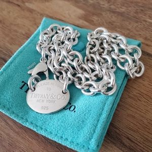 Return to Tiffany Oval Tag Necklace
